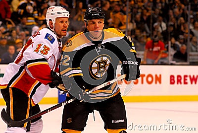 Olli Jokinen -- Shawn Thornton (NHL Hockey) Editorial Stock Photo