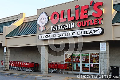 Ollie`s Bargain Outlet store front Editorial Stock Photo