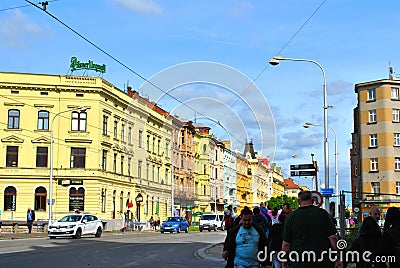 Olomouc central streets Editorial Stock Photo