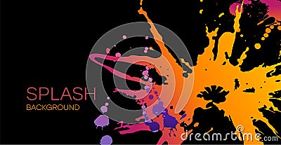 Olorful splash background. Trendy simple colorful abstract background with dynamic blob effect Vector Illustration