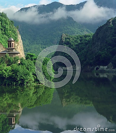 Olt River Gorge, Romania Stock Photo