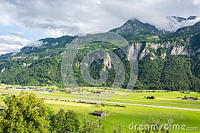 Oltschibach valley near Meiringer in Switzerland Stock Photo