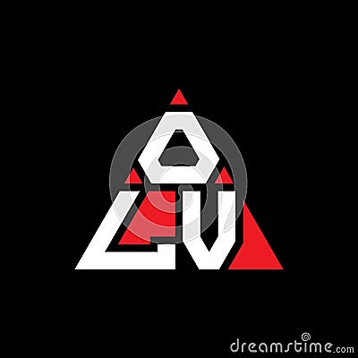 OLS triangle letter logo design with triangle shape. OLS triangle logo design monogram. OLS triangle vector logo template with red Vector Illustration