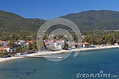 Olympiada village at Chalkidiki in Greece Stock Photo