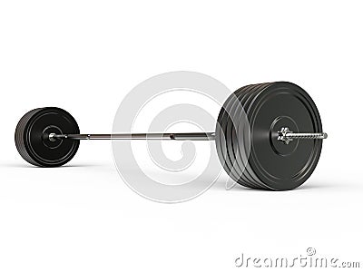 Olympic Barbell Weight Stock Photo