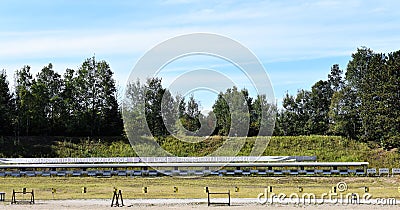 Olympic biathlon for shooting lake placid usa Editorial Stock Photo