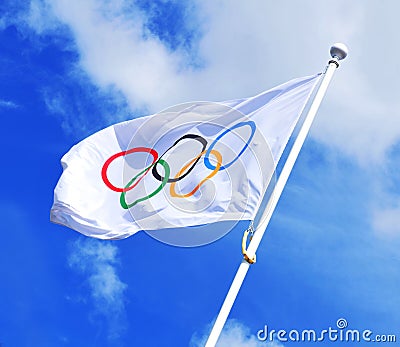 Olympic flag Editorial Stock Photo