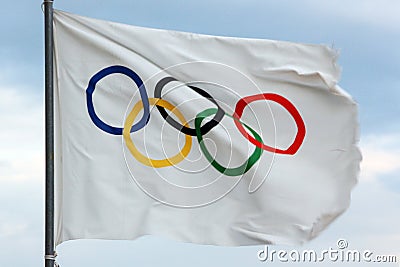 Olympic flag Editorial Stock Photo