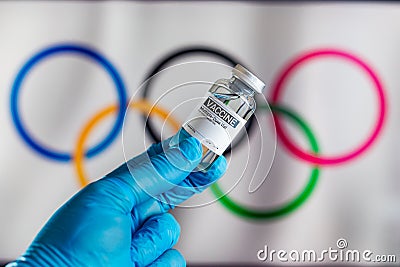 Olympic games. Concept. immunity for Vaccination Editorial Stock Photo