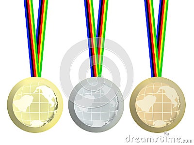 Olympic medals Stock Photo
