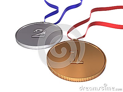 Olympic medals Cartoon Illustration