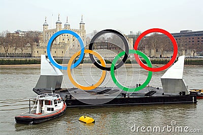 Olympic rings Editorial Stock Photo