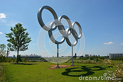 Olympic rings symbol Editorial Stock Photo