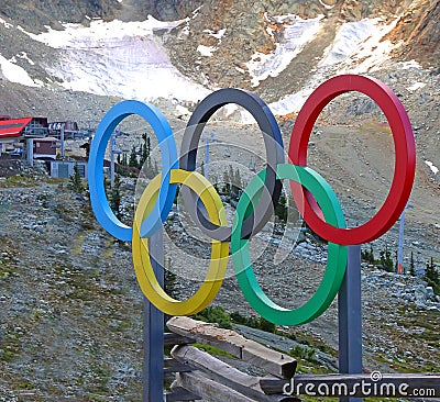 Olympic Rings At Whistler Editorial Stock Photo