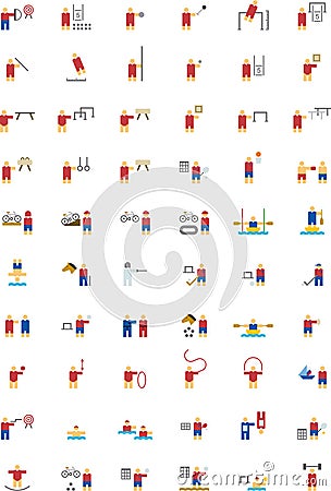 Olympic sports icons Vector Illustration