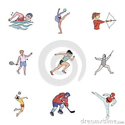 Olympic sports. Winter and summer sports. A set of pictures about athletes.Olympic sports icon in set collection on Vector Illustration