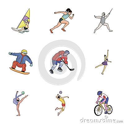 Olympic sports. Winter and summer sports. A set of pictures about athletes.Olympic sports icon in set collection on Vector Illustration