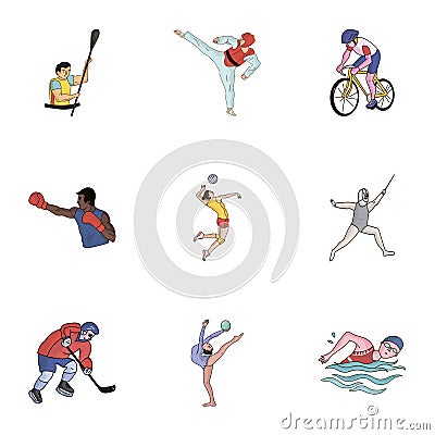 Olympic sports. Winter and summer sports. A set of pictures about athletes.Olympic sports icon in set collection on Vector Illustration