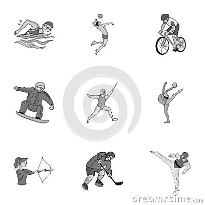 Olympic sports. Winter and summer sports. A set of pictures about athletes.Olympic sports icon in set collection on Vector Illustration