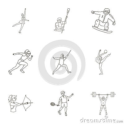 Olympic sports. Winter and summer sports. A set of pictures about athletes.Olympic sports icon in set collection on Vector Illustration