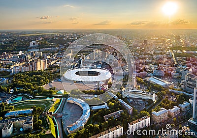 Olympic Stadium and Fortress in Kiev, Ukraine Editorial Stock Photo