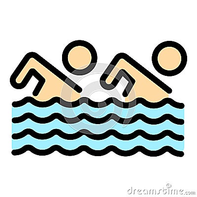 Olympic swimming team icon vector flat Vector Illustration