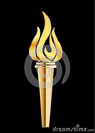 Olympic torch flame Vector Illustration