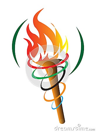 Olympic Torch Vector Illustration