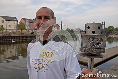 Olympic Torchbearer Paul Giblin, Editorial Stock Photo