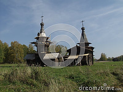 Spasskaya Church built in 1700 and Kazymsky prison. Stock Photo