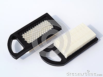 Air filters for lawn mowers Stock Photo