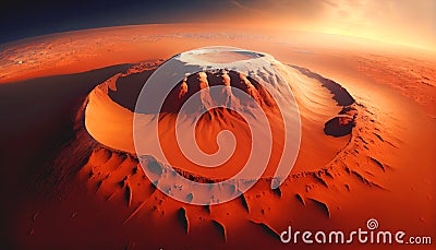 Olympus Mon planet Mars volcano Stock Photo