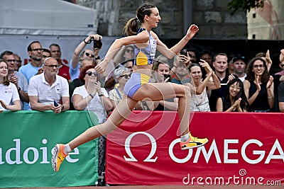 Lausanne, Switzerland, June 29, 2023 : Wanda Diamond League, City Event Athletissima, High Jump Women Editorial Stock Photo