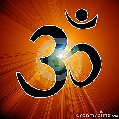 Om aum symbol Stock Photo