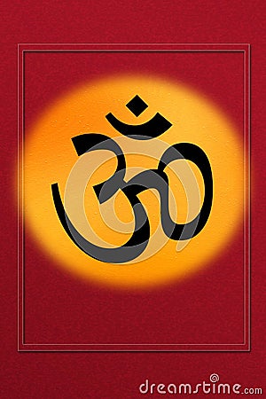 Om / Aum - symbol of Hinduism Stock Photo