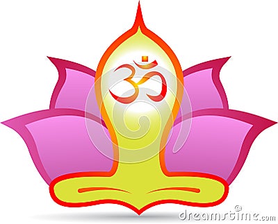 Om lotus meditation Vector Illustration