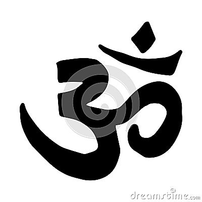 OM sacred sound symbol in doodling style. Om Mantra - sound of life, Buddhism, spiritual symbol, yoga, meditation. Hand Vector Illustration