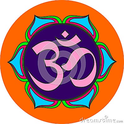 om sacred sound symbol Stock Photo