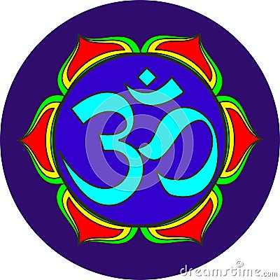 om sacred sound symbol Stock Photo