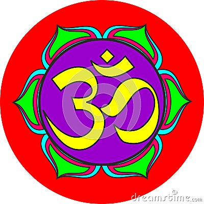 om sacred sound symbol Stock Photo