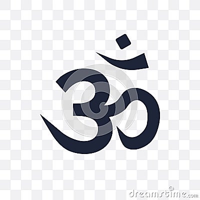 Om transparent icon. Om symbol design from Religion collection. Vector Illustration