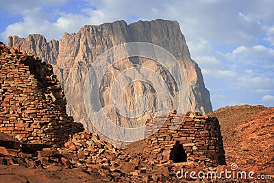 Oman: Beehive tombs Stock Photo