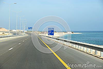 Oman highway Stock Photo