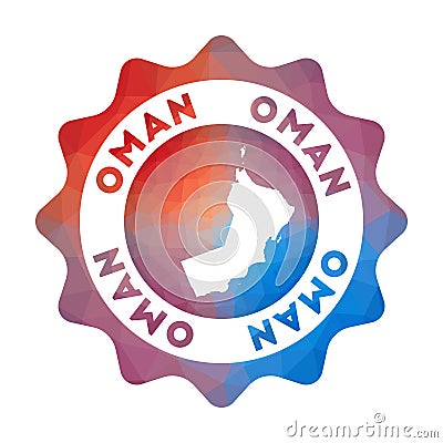 Oman low poly logo. Vector Illustration