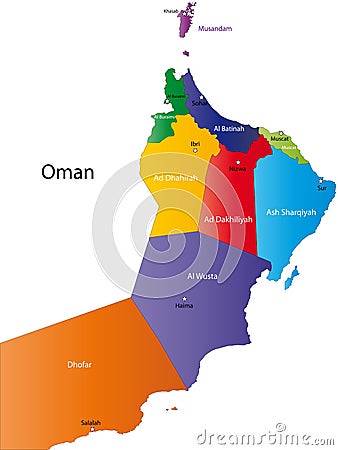 Oman Map Royalty Free Stock Photography - Image: 8643287