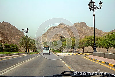 Oman Muscat. Al Bahri Road Stock Photo