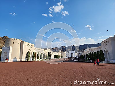 Oman Muscat Palace of the Sultan. Editorial Stock Photo