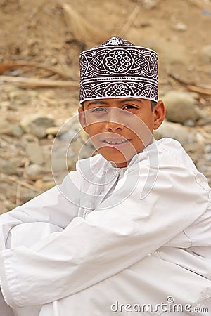 Omani Boy Editorial Stock Photo