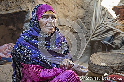 Omani lady in iraditional outfit Editorial Stock Photo