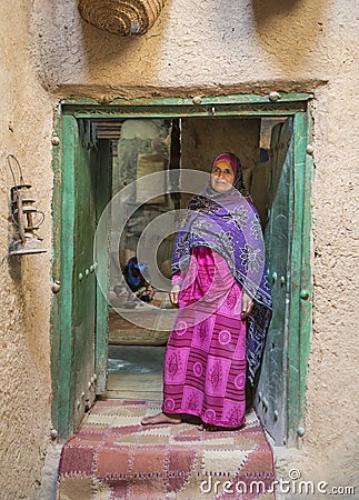 Omani lady in iraditional outfot Editorial Stock Photo